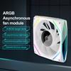 120mm ARGB CPU Fan 12V Large Air Volume 71 CFM 4pin PWM Case Cooler Fan Computer Chassis Fan Quiet Cooling Fan for Computer Case