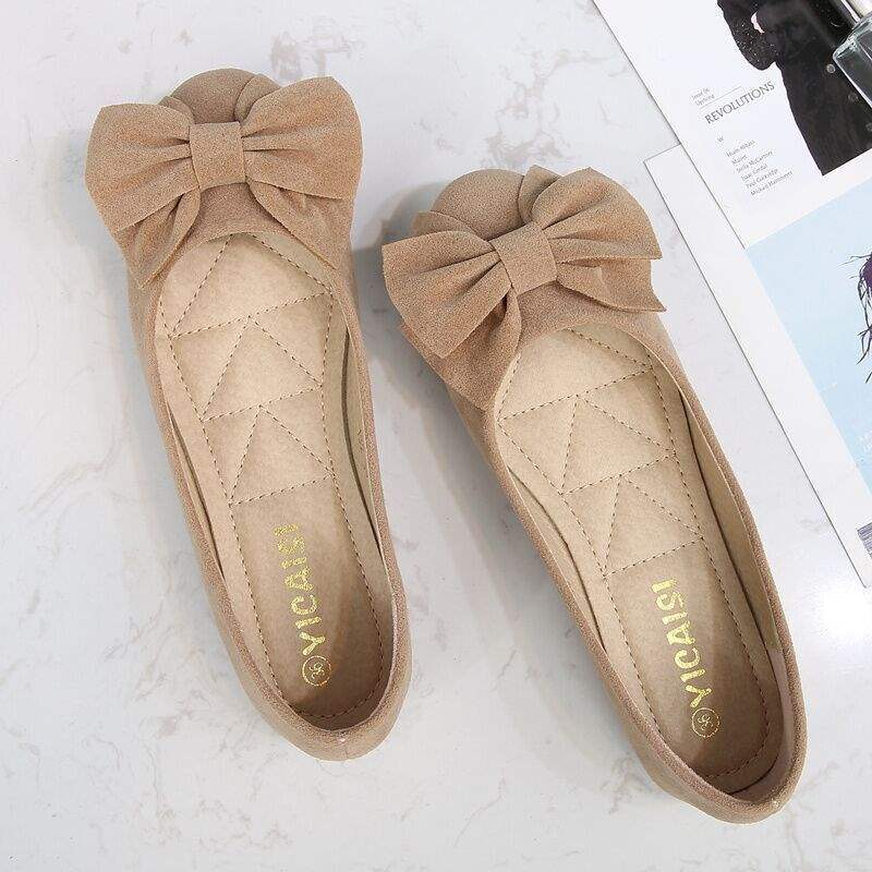 Doudou shoes ladyshoes spring and autumn shallow mouth large size maternity shoes soft sole work shoes flat sole single shoes