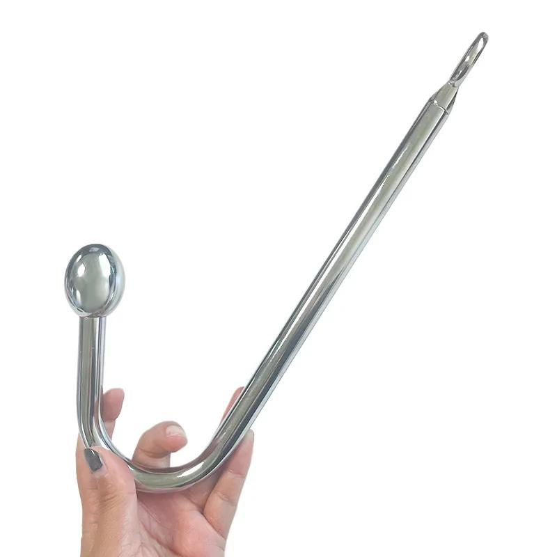 Stainless Steel Anal Hook Anus Balls Metal Anal Dilator Butt Plug Big Anal Beads Prostate Massager Insert Sex Toy for Adult