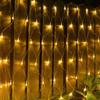 Wasserdichte LED Netz Lichterkette EU-Stecker Vorhanglicht Weihnachtsbaumlicht Gartendekoration