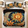 3pcs Duvet Cover High-Definition Printed Sun Moon Floral Printed Bedding Sets No Filling Queen King Size Dramatic Opulent Style