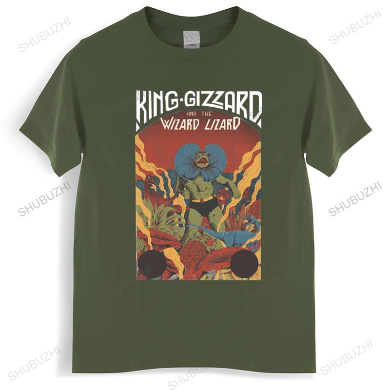 Tričko Unisex bavlněné topy New king gizzard and the lizard wizard BÍLÉ Unisex's T-Shirt Černé Unisex tričko euro vel.