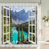 3D Prachtig Kleurrijk Bloemenlandschap Print Badkamer Waterdicht Douchegordijn Polyester Gordijn Huisdecoratie Gordijn