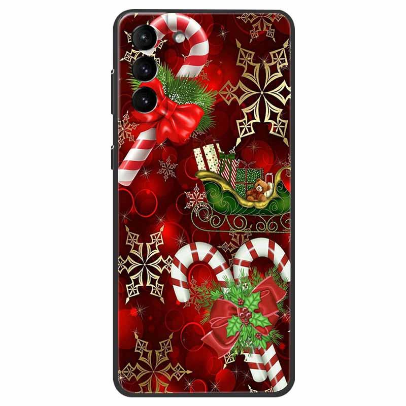 Christmas Case For Samsung S21 Plus Case S21 FE Silicone Soft TPU Cover for Samsung Galaxy S21 / S21 Ultra FE + 5G Case New Year