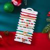 12pcs Christmas Bracelet Set Colorful Soft Clay Crystal Beads Santa Claus Tree Pendant Bangle Party Jewelry Xmas Gifts for Girls