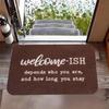 Multi Colored Front Welcome Doormat Outdoor Entrance Carpet  Anti Slip Rug Ish Depends On Who You Are Polyester At Your Doorstep