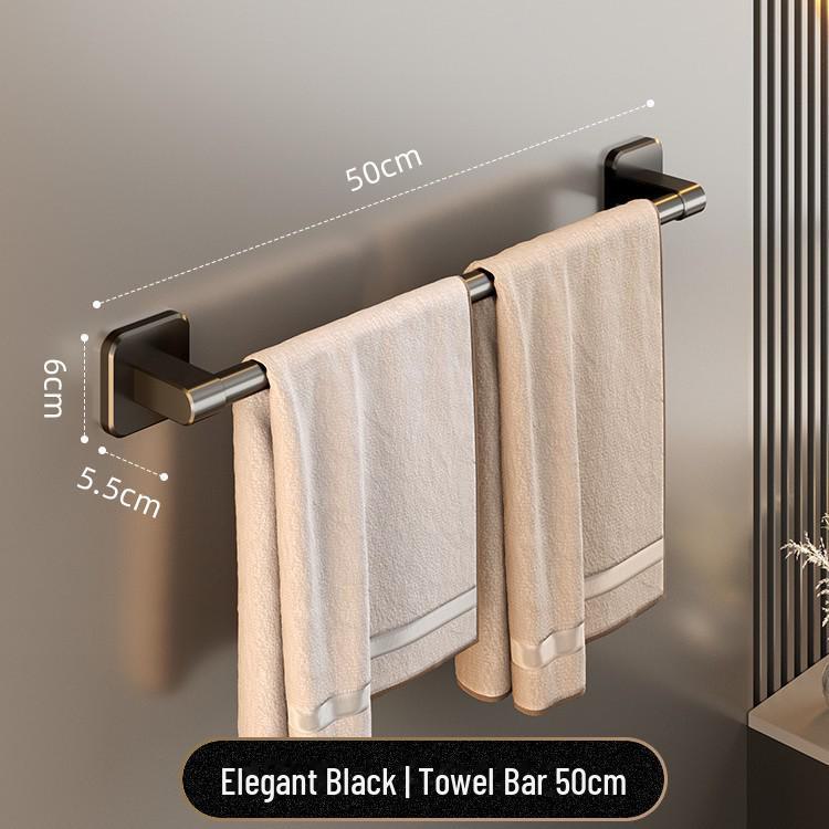 Pistolengrau Raumaluminium Stanzfreier Einzelstangen-Handtuchhalter mit Doppelgeländer für Badezimmer