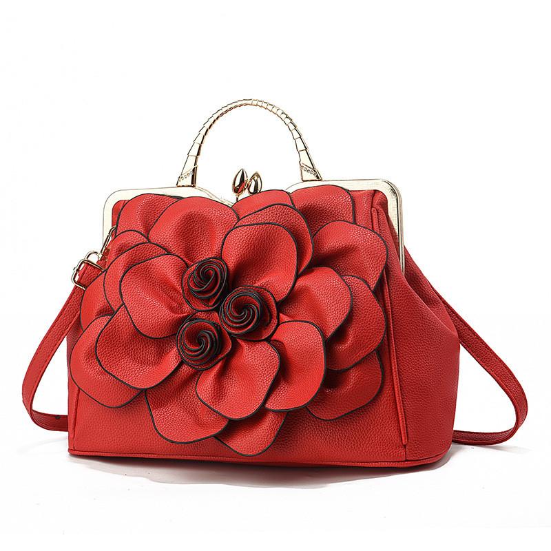 Elegant 2024 Fashion Floral Handbag For Brides Stylish Large Capacity Shoulder Bag
