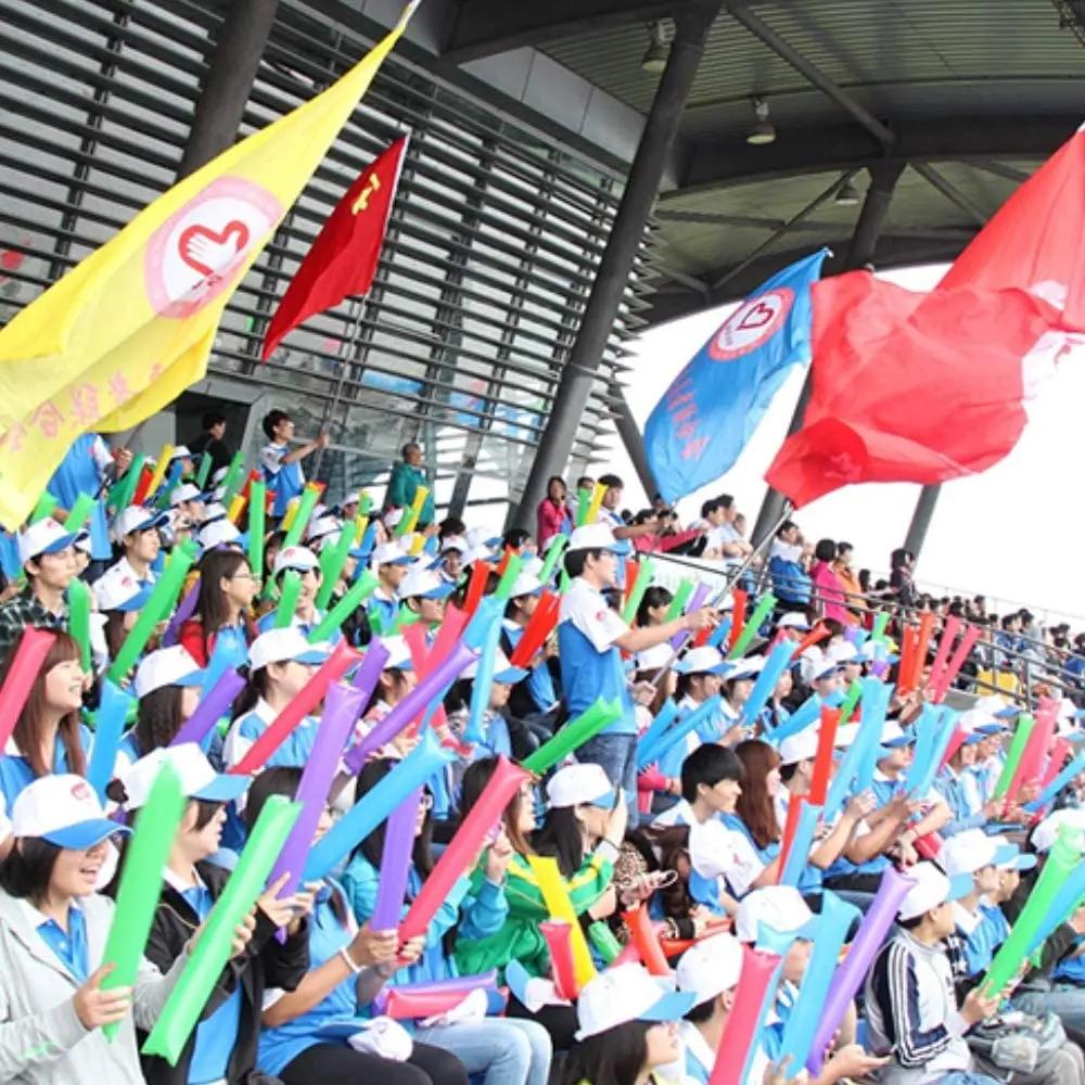 24/48Pcs Color Inflatable Rod Team Spirit Cheerleading Stadium Noise Manufacturing Gas Pole Inflatable Party Sports Cheer