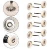 10pcs 25mm Wool Felt Polishing Wheels with Buffer Pad for Electric Grinder, Mini Polishing Kit for Metal, Rust, Oxide Removal