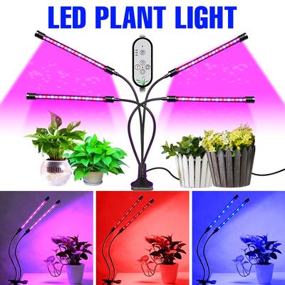 Luz de cultivo LED de espectro total, semente de flor, hidroponia, cultivo, caixa de crescimento, lâmpada de planta interna à prova d'água, função de temporização de escurecimento