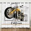 3D Cool Motorcycle Mountain Dirt Bike Curtain 2 Panelss Motorcycle Enthusiast Room Bedroom Area Living Space Curtain