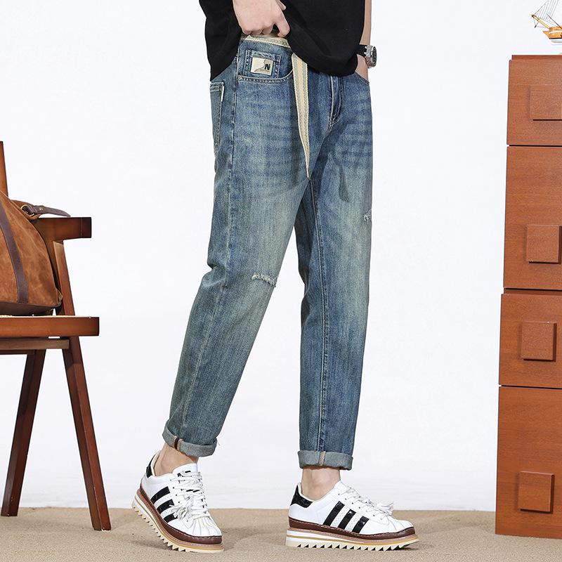 

Новый весенне-летний ремень, кожаная этикетка, вышивка, красивые тонкие джинсы 38