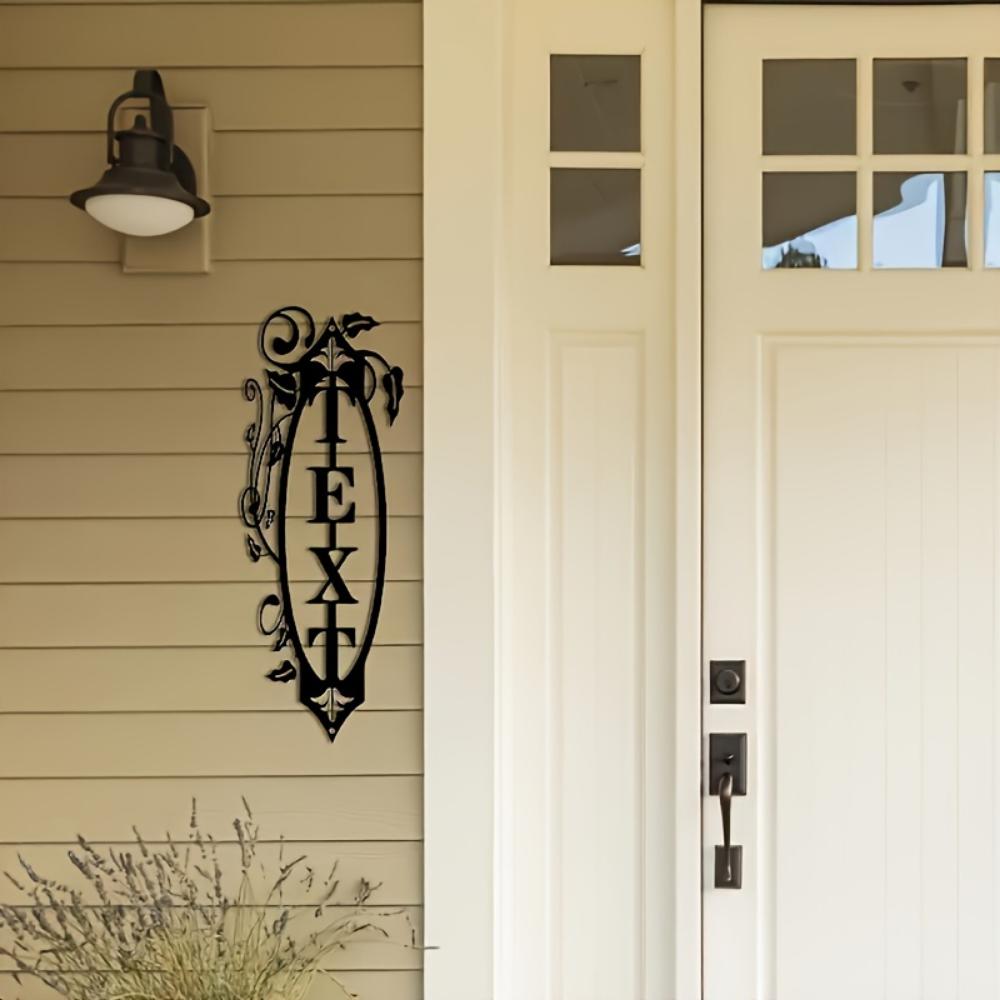 1pc Customizable Metal Welcome Sign Personalized Name Address Wall Art Porch Bedroom Office Housewarming Gift