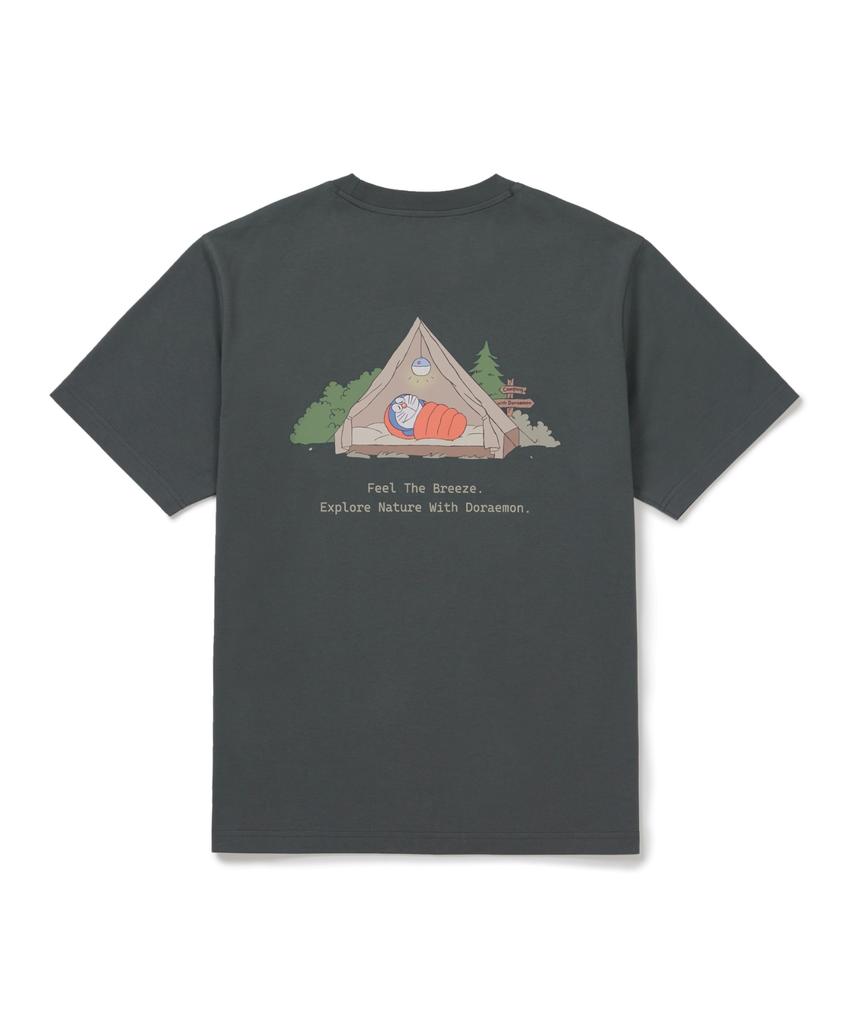 SNOWPEAK APPAREL [Snow Peak | Doraemon] Camping Short Sleeve T-Shirt (S26Mufts94) Urban Green