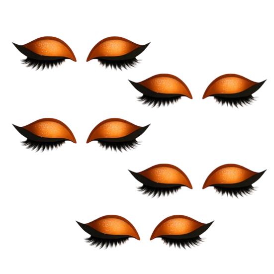 1/2/3/4/5 Pairs Lazy Eye Shadow Eyelash Patch 2-in-1 Eyeshadow Eyelashes Makeup Stickers