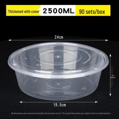 Disposable Transparent Round Food Containers with Lids