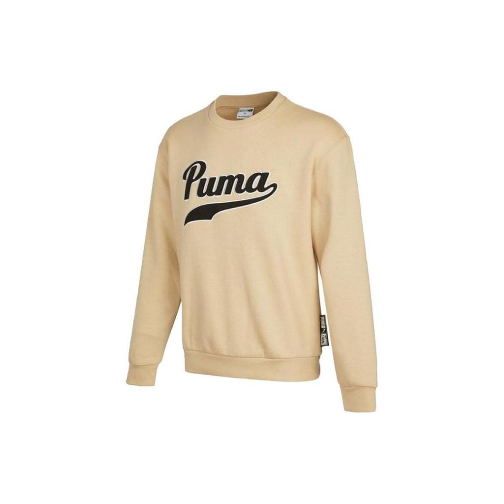 PUMA Sweatshirts Men's Beige Crew Neck Moderate Other 534383-20