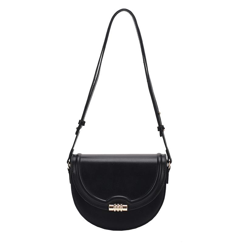 

Модная текстурированная маленькая сумка женская 2025 популярная универсальная на плечо, сумка-мессенджер, сумка-седло в этом году чёрный