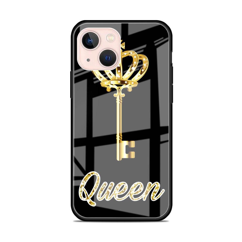 Glass Case For Apple iPhone 14 13 11 12 Pro 7 XR X XS Max 8 6 6s Plus SE 2022 13Pro Tempered Phone Tampa Cute Mom Queen Princess