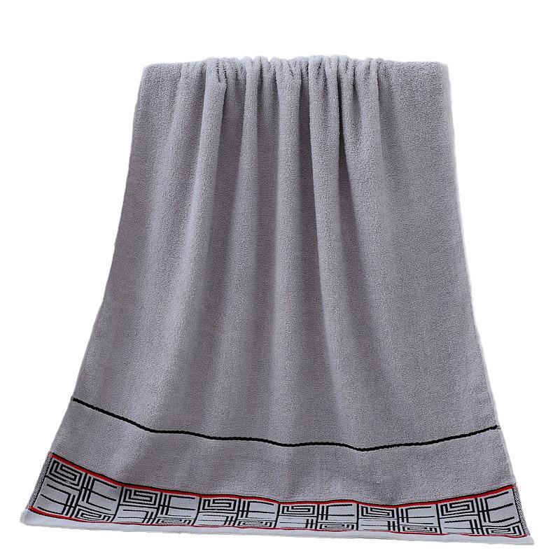 Adult-Style Yarn-Dyed Jacquard Bath Towel - Thick, Cotton-Like, Quick-Drying, Absorbent, Pure Cotton for Household Use.