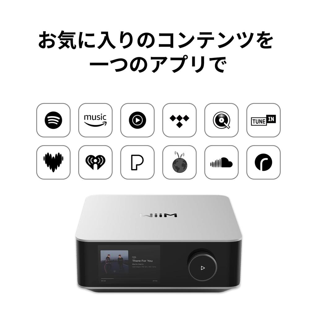 [Direct Import] WiiM Amp Ultra with Two Voice Remotes 100W Streaming Amplifier with ESS ES9039Q2M DAC and TI TPA3255 Dual Amplifier RoomFit EQ &