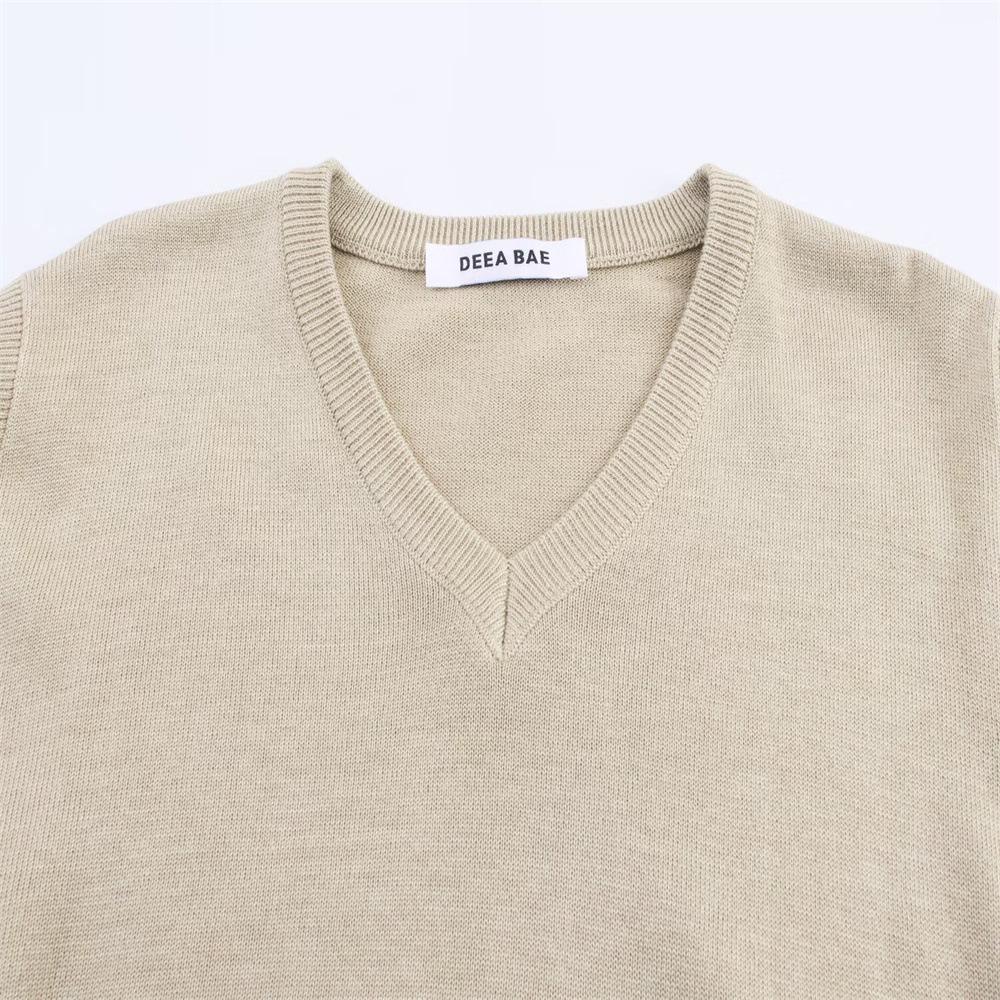 Autumn Women's Fashion Versatile Button-Decor Detachable Knit Pullover Sweater