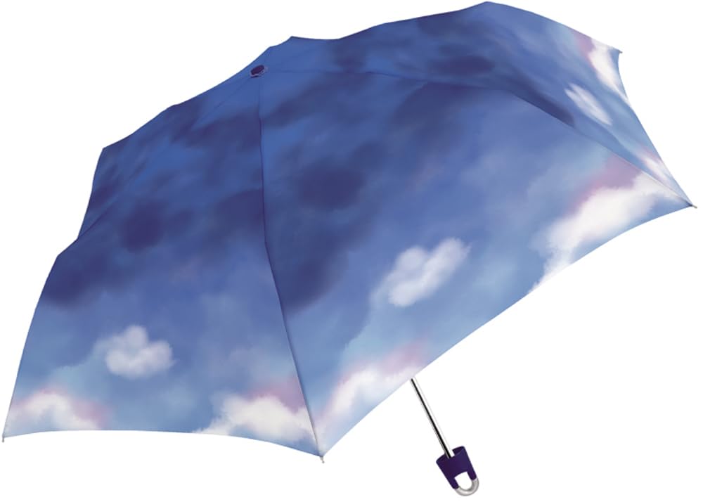 Crux Milky Tone SKY 55cm Folding Umbrella with Perfect for Rain or Sun Carabiner, (Night)