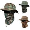 Uv Protection Wide-Brimmed Hat Men Sunscreen Boonie Cap Outdoors Hiking Camping Fishing Hat Sun Hat Fisherman Hat