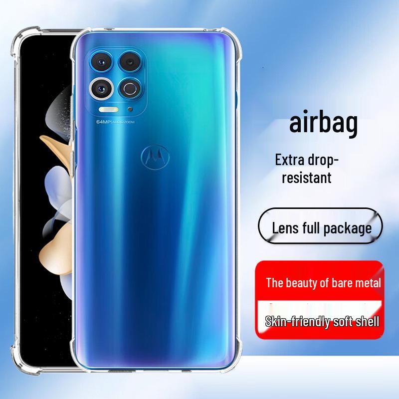 

Чехол для Motorola Edge S: Защитный чехол-подушка безопасности, прозрачный, мягкий для S30 Pro и S50 Neo