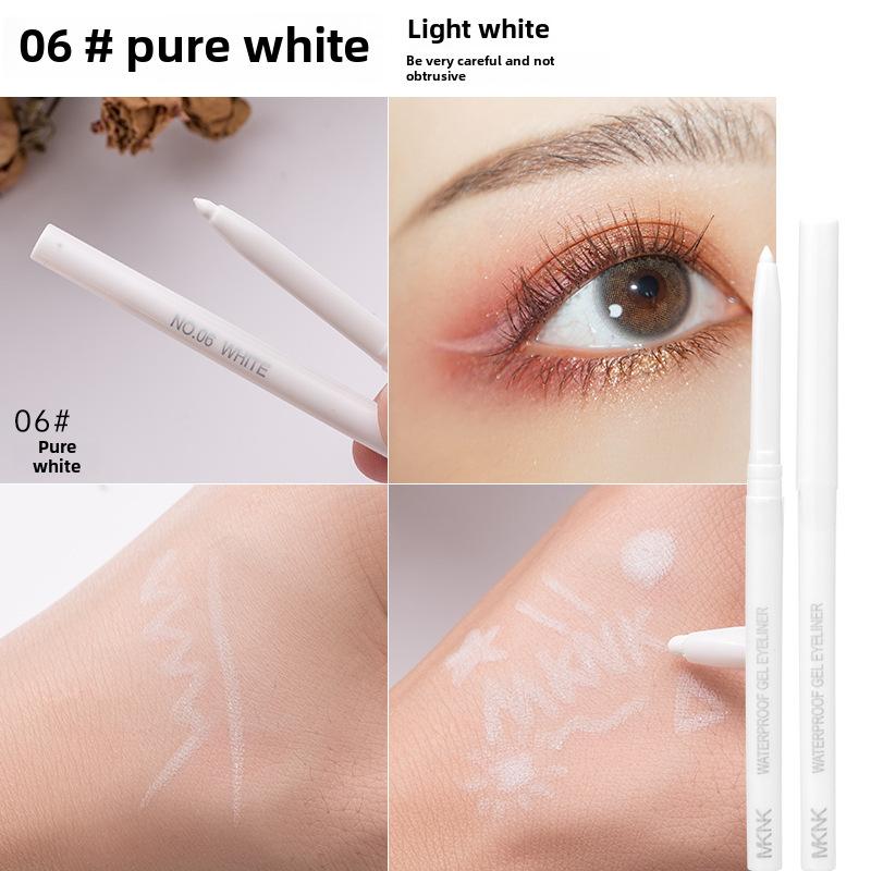 6 Color Automatic Soft Smooth Waterproof Eyeliner Gel Pen for Beginners, Easy to Color