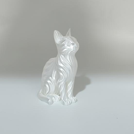 3D Printed Cat Figurines, Modern Artistic Cat Ornaments for Cat Lovers, Artistic Cat Sculpture with Stable Base for Home Entryway