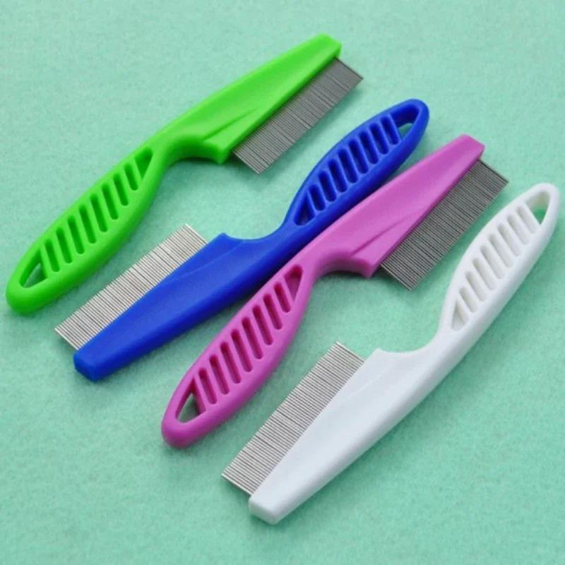 Pet Cat Dog Flea Comb for Home Animal Care, Stainless Steel Comfort Flea and Hair Grooming