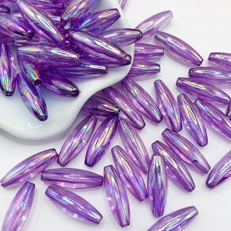6x19mm Iridescent AB Oval Water Drop Acrylic Beads for DIY Handmade Crafts