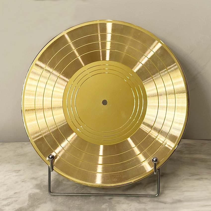 High-End Electroplated Vinyl Record Ornament Birthday Gift Handicraft