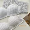 Girls Bar Lace Plaid Diary Pure Thin Breathable Small Breasts Gather Underwear Comfortable Gather Skin-friendly Bra