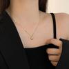 Women Copper Necklace Clavicle Chains Heart Pendant Fashion Decor Adjustable Ornaments Ladies Jewelry Dating Party Gift