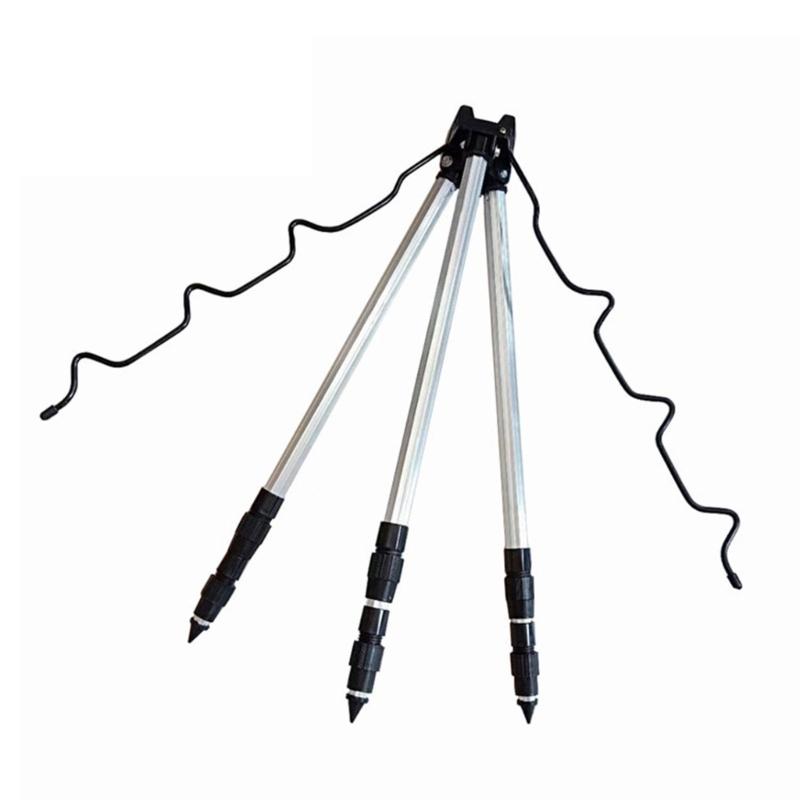 Fishing Rod Support Stand for Sea Beach Fishing River Fishing, Telescopic Fishing Rod Tripod Fishing Rod Rack Stand Rest