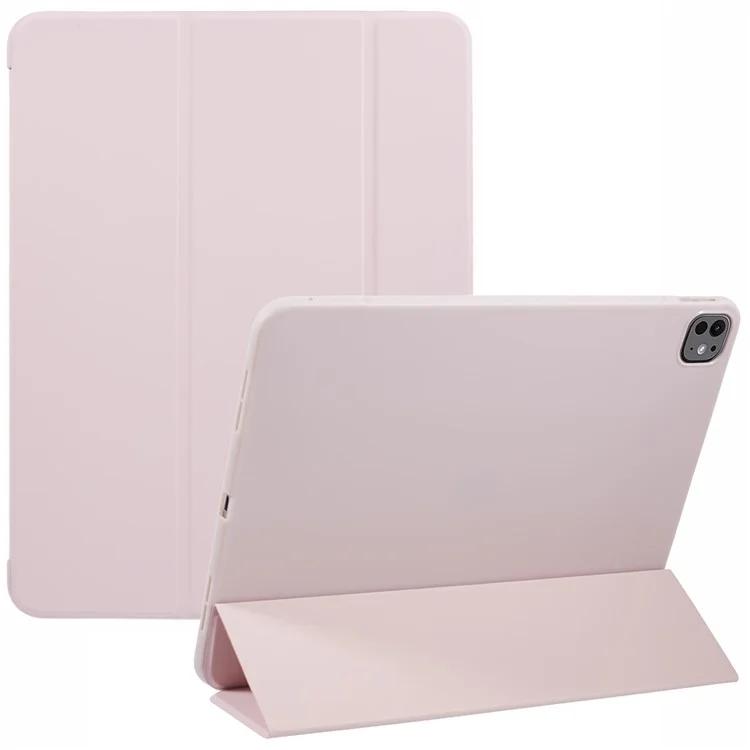 For iPad Pro 13 (2024) Case PU Leather Tri-Fold Stand Tablet Cover Auto Wake Sleep