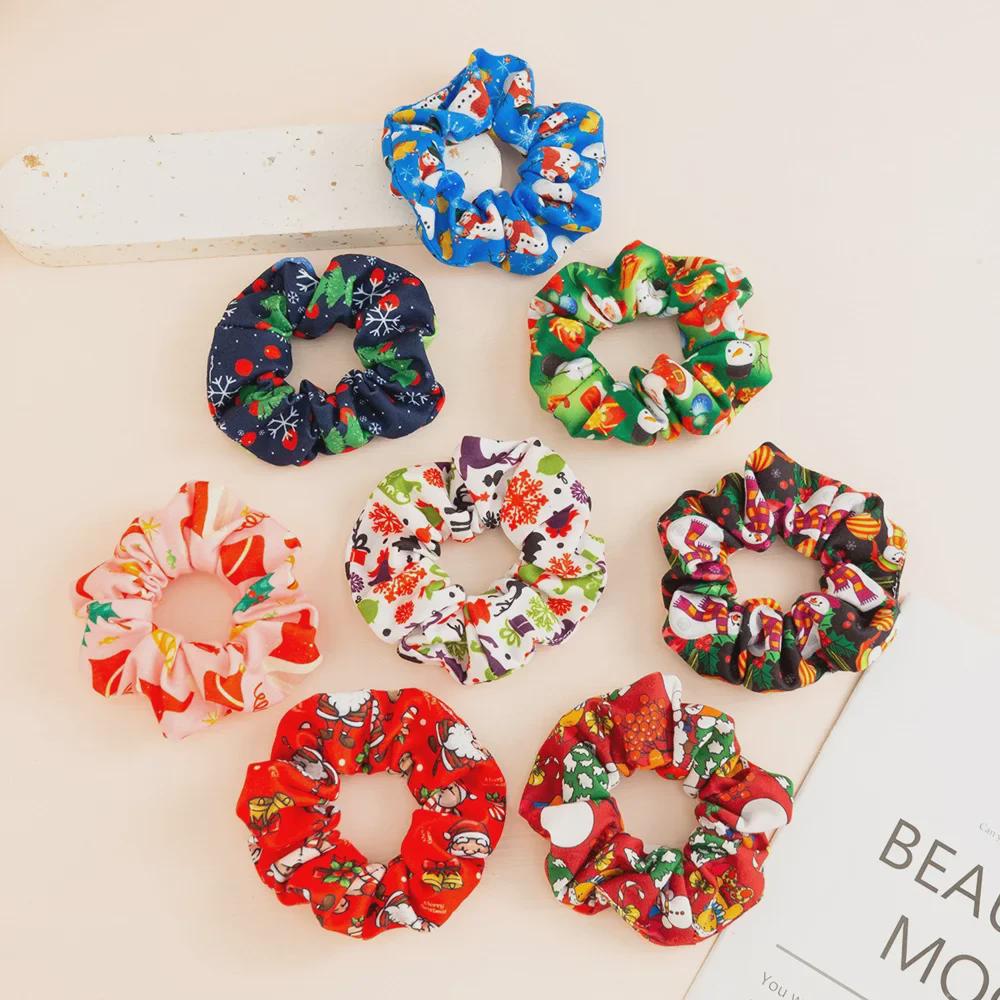 Christmas Hair Ring Set: Snowman, Bells, Santa Hat, Antlers, Candy Cane & Festive Accessories