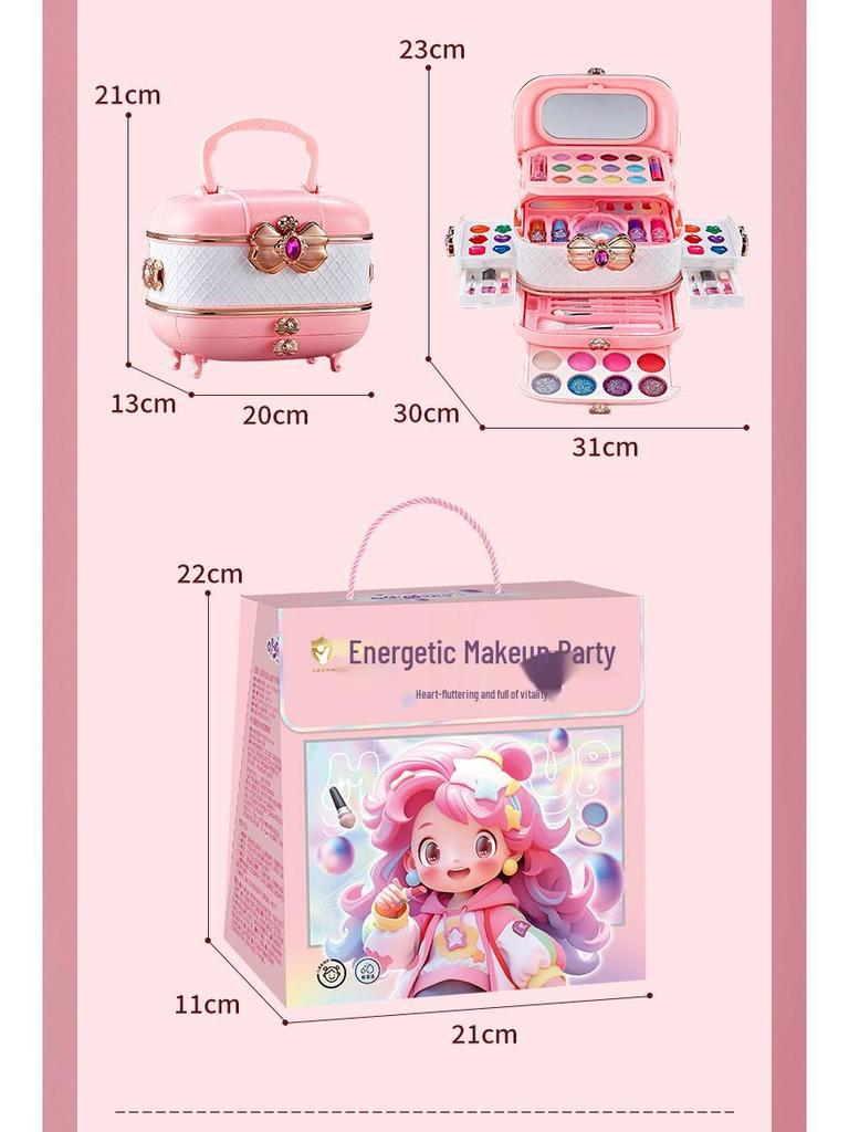 Princess Makeup Set for Girls - Cosmetics Box with Lipstick & Nail Polish