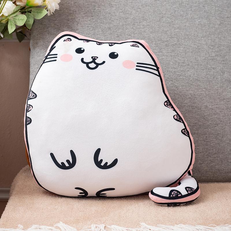 50cm Poduszki Pluszowe w Kształcie Kota Miękkie Lalki Urocze Kreskówkowe Zwierzę Wypchane Zabawki Prezenty Urodzinowe dla Dziewczynek Ozdoby