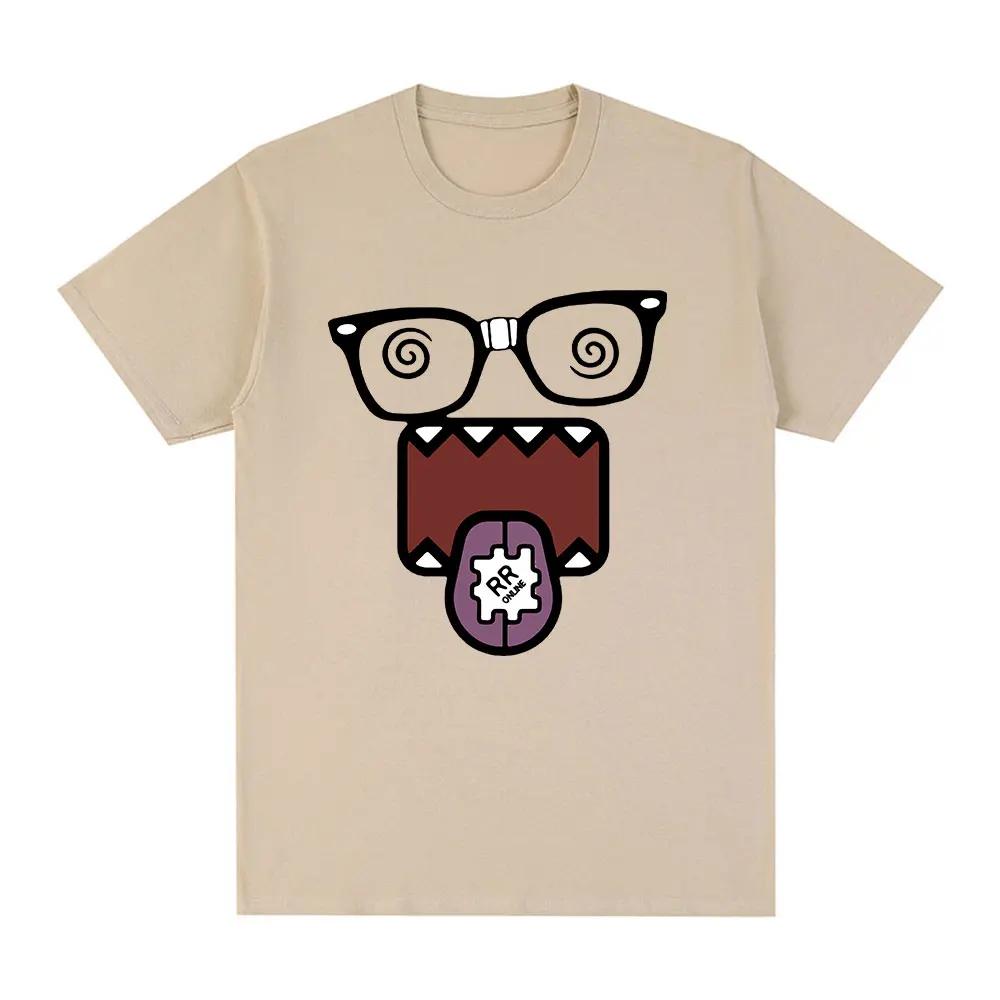 Domo Kun Funny Meme T-shirt Women's casual T-shirt Retro short sleeved oversized Tshirt Top Street wear