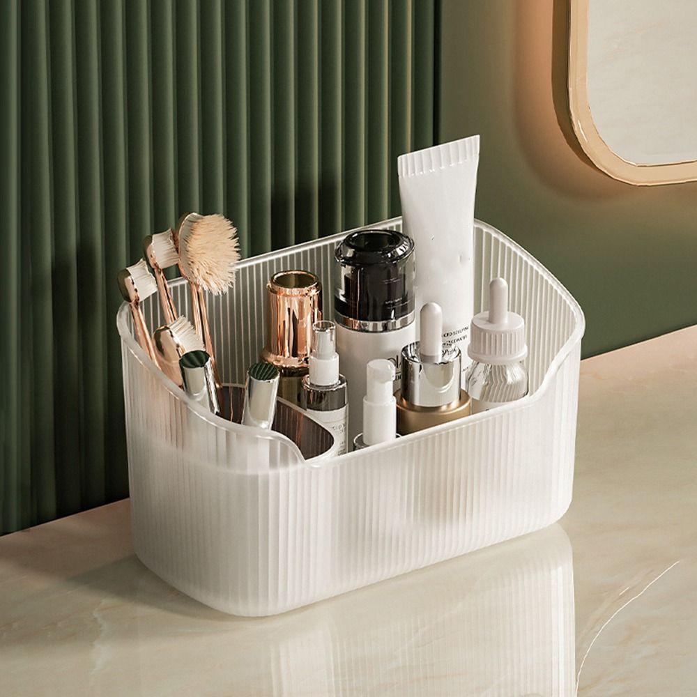 Large Capacity Makeup Container Standing Sundries Container Cosmetic Storage Box  Swab