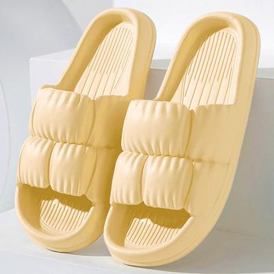 Pantuflas para hombre, pantuflas frescas para mujer, pantuflas transpirables de una sola línea, pantuflas para el hogar, pantuflas para el baño.