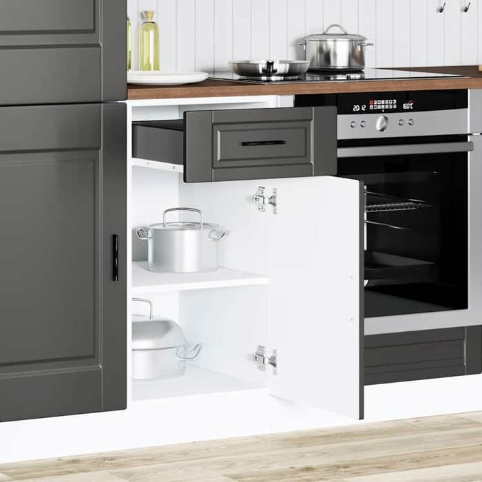 VidaXL Armoire de cuisine Porto noir bois d'ingénierie 853948