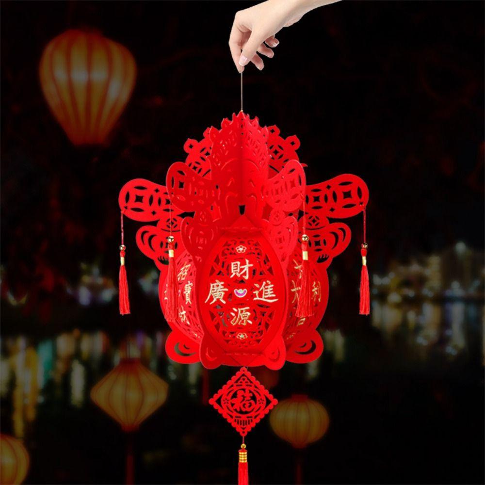 

3D Spring Festival Red Lantern Decorative Spring Festival Hanging Pendant Party