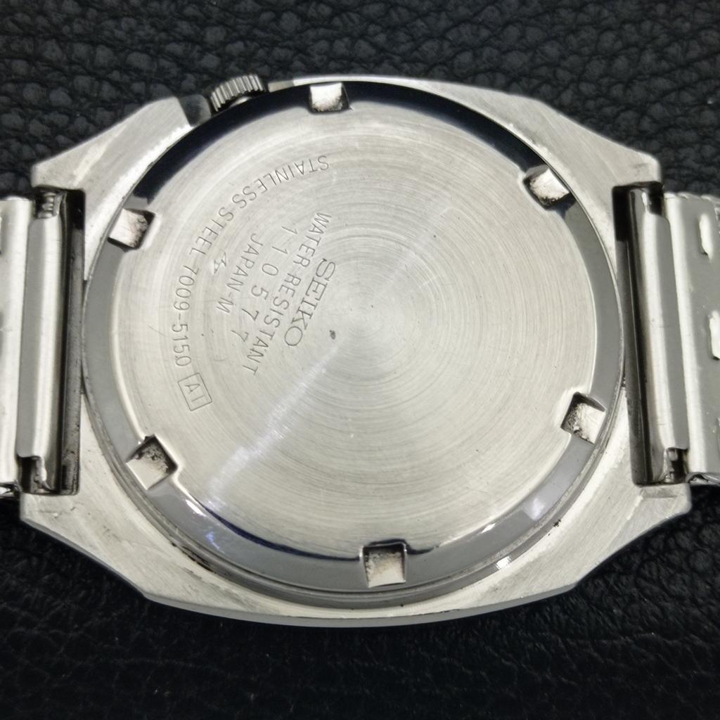 JAPAN VINTAGE SEIKO 5 AUTOMATIC 7009A MENS ORIGINAL DIAL WATCH a702115-5 R208-a702115