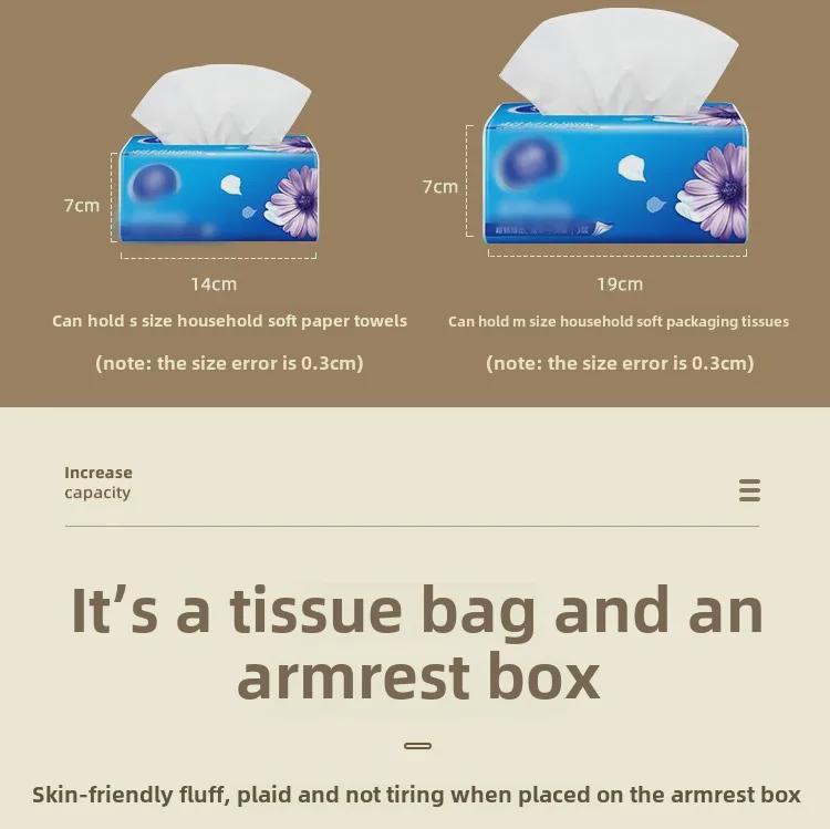 Cartoon Car Tissue Box: Rear Seat Armrest & Hanging Paper Holder - Cute Car Interior Decor