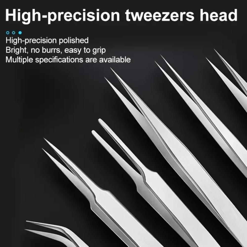 6PCS Precision Tweezers SetAnti Static Stainless Steel Tweezers Repair Tools for Electronics Repair Soldering Craft